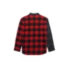 Patchwork-Kariertes Flanellhemd «Red Black» 647364TJM136167