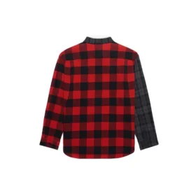 Patchwork-Kariertes Flanellhemd «Red Black» 647364TJM136167