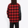 Patchwork-Kariertes Flanellhemd «Red Black» 647364TJM136167