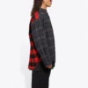 Patchwork-Kariertes Flanellhemd «Red Black» 647364TJM136167