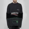 Political Campaign gerippter Panel-Pullover «Grey» 675293T32011281