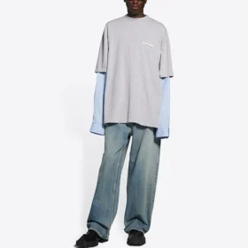 Political Campaign Layer T-Shirt «Grey» 671401TKVJ11379