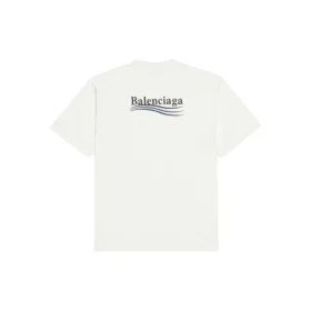 Political Campaign Rundhals-Shirt mit Stickerei in weiter Passform «Weiss» 641655TKVJ19084