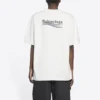 Political Campaign Rundhals-Shirt mit Stickerei in weiter Passform «Weiss» 641655TKVJ19084