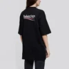 Political Campaign Shirt, grosse Grösse, kurzärmelig, schwarz 620941TIV521070