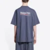 Political Campaign T-Shirt, mittlere Passform «Dunkelgrau-Weiss» 620967TKVJ11366