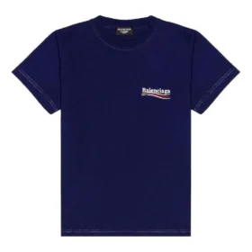 Political Campaign T-Shirt, mittlere Passform «Pacific Blue White» 620967TKVJ11195