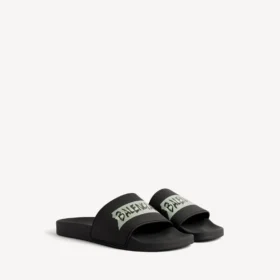 Pool-Sandalen für Herren in Schwarz/Weiss