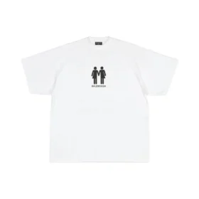 Pride 22 Oversize-T-Shirt aus Baumwolle «Weiss Schwarz» 694576TMVO20904