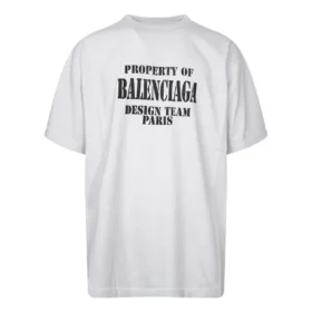 Property Vintage-T-Shirt, weite Passform «Weiss Schwarz» 641675TMVH89012