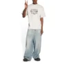 Property Vintage-T-Shirt, weite Passform «Weiss Schwarz» 641675TMVH89012