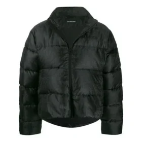 Pufferjacke mit gesticktem Logo «Black» 582998TFO061000
