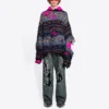 Pullover aus Wollmischung im Destroyed-Fair-Isle-Look «Blue» 662518T16028088