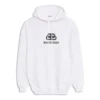Pullover-Hoodie mit Kordelzug, weiss 570792TEV199044