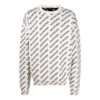 Pullover mit durchgehendem Logo und Rundhalsausschnitt «White Black» 702952T32339054