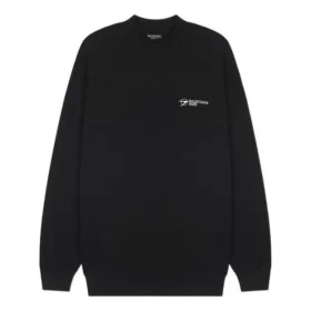 Pullover mit gesticktem Logo, mittlere Passform «Schwarz» 652981TKV871070