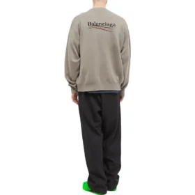 Pullover mit Rundhalsausschnitt «Khaki» für die Political Campaign 695827T32385963
