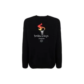 Pullover mit Rundhalsausschnitt «Paris Olympics» «Schwarz» 621032T41041070