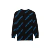 Pullover mit Rundhalsausschnitt und Allover-Logo «Black Blue» 625970T31781165