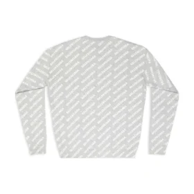 Pullover mit Rundhalsausschnitt und durchgehendem Logo «Hellgrau-Weiss» 702952T32331461