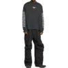 Pullover mit Rundhalsausschnitt und gesticktem BB-Logo am Ärmel «Washed Black White» 699191TMVG79034