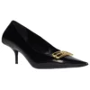 Pumps «Black Shiny Lambskin» mit quadratischer Spitze, 60 mm Absatz, 694739WBD821080