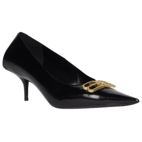 Pumps «Black Shiny Lambskin» mit quadratischer Spitze, 60 mm Absatz, 694739WBD821080