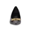 Pumps «Black Shiny Lambskin» mit quadratischer Spitze, 60 mm Absatz, 694739WBD821080