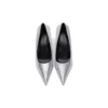 Pumps mit geprägtem, quadratischem Schaft «Silver» 572879WBB208100