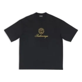 Qixi Crest T-Shirt, mittlere Passform «Schwarz» 612966TMVL41075