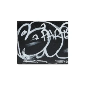 Quadratische, gefaltete Graffiti-Brieftasche «Black White» 594549210LH1090