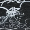 Quadratische, gefaltete Graffiti-Brieftasche «Black White» 594549210LH1090