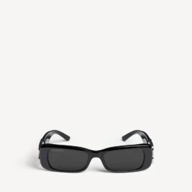 Rechteckige Damen-Sonnenbrille «Dynasty» in Schwarz