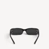 Rechteckige Damen-Sonnenbrille «Dynasty» in Schwarz Rechteckige Damen-Sonnenbrille «Dynasty» in Schwarz