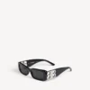 Rechteckige Damen-Sonnenbrille «Dynasty» in Schwarz Rechteckige Damen-Sonnenbrille «Dynasty» in Schwarz