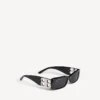 Rechteckige Damen-Sonnenbrille «Dynasty» in Schwarz Rechteckige Damen-Sonnenbrille «Dynasty» in Schwarz