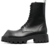 Rhino 25 mm Schnür-Stiefel «Black Smooth Calfskin» 712638WBB501000