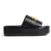 Rise Sandalen «Schwarzes, glänzendes Nappa-Lammleder» 788494WB7E11080