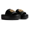 Rise Sandalen «Schwarzes, glänzendes Nappa-Lammleder» 788494WB7E11080
