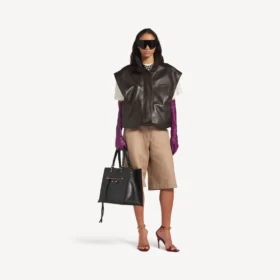 Ärmelloser Blouson für Damen in Mokka
