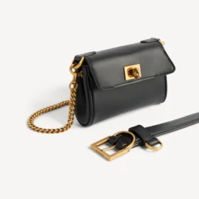 Rodeo-Gürtel für Damen mit Beutel in Schwarz
