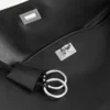 Rodeo-Handtasche, gross, genarbtes Kalbsleder, schwarz