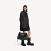 Rodeo-Handtasche, gross, genarbtes Kalbsleder, schwarz