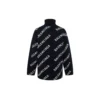 Rollkragenpullover mit durchgehendem Logo «Black White» 621018T15674177