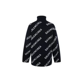 Rollkragenpullover mit durchgehendem Logo «Black White» 621018T15674177