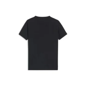 Rundhals-T-Shirt mit Regenbogen-Farbverlauf-Logo und kurzen Ärmeln, schwarz 570814TEV531000