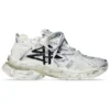 Runner Graffiti Sneakers «Black and White Mesh and Nylon» 677403W3RBQ9010
