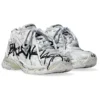 Runner Graffiti Sneakers «Black and White Mesh and Nylon» 677403W3RBQ9010