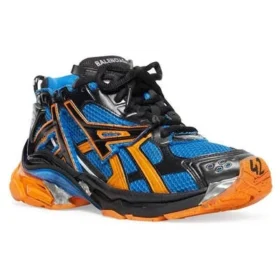 Runner Sneaker «Blau-Orange-Schwarz – Mesh und Nylon» 677403W3RB34719