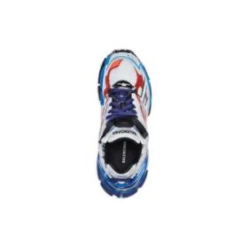 Runner Sneaker «Grey Blue Red Mesh and Nylon» 677403W3RB61264